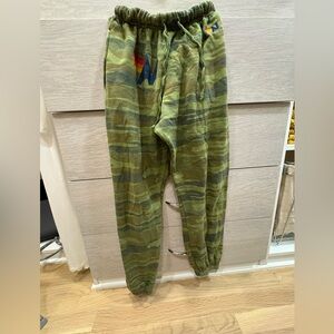 Aviator nation mens army print, size Small sweatpants. Gently worn